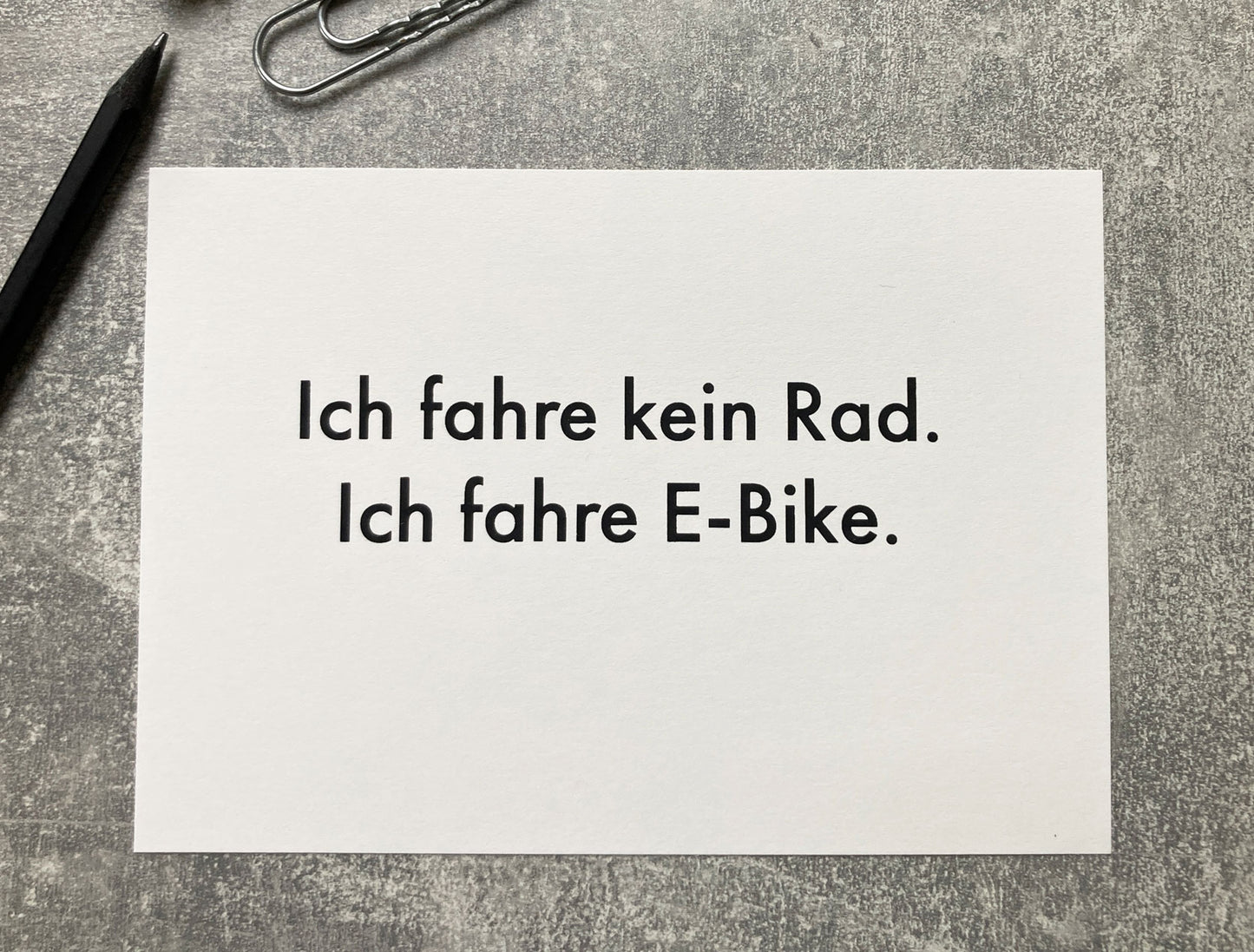 Ich fahre kein Rad | Karte